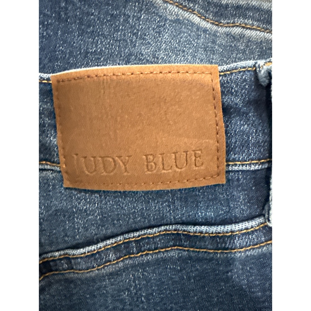 Judy Blue High Rise Bermuda Denim Shorts Dark Wash Distressed XL JB150246 DK-CO - Picture 5 of 7